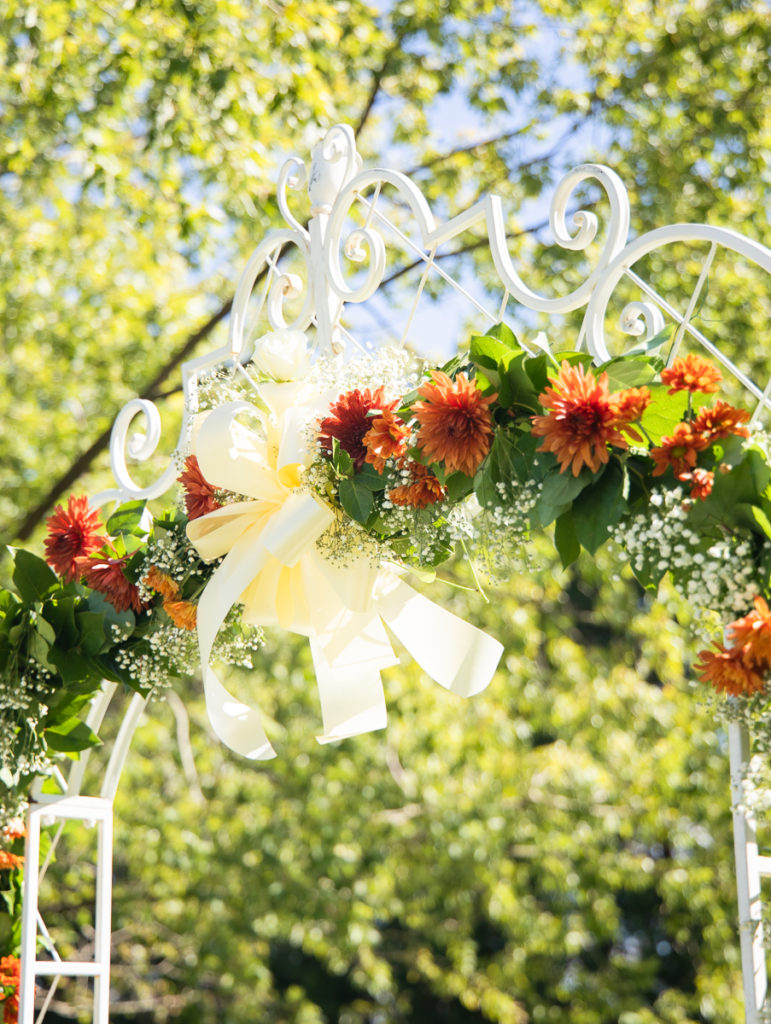 Fall Wedding Flowers and Bow | Belle Isle Virginia 